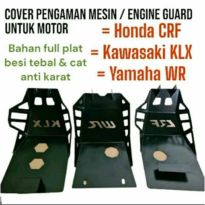 TUTUP COVER ENGINE GUAR/COVER MESIN/PENGAMAN TUTUP MESIN KLX 150 KLX S/L/G/BF/D'TRACKER/CRF 150 L/WR