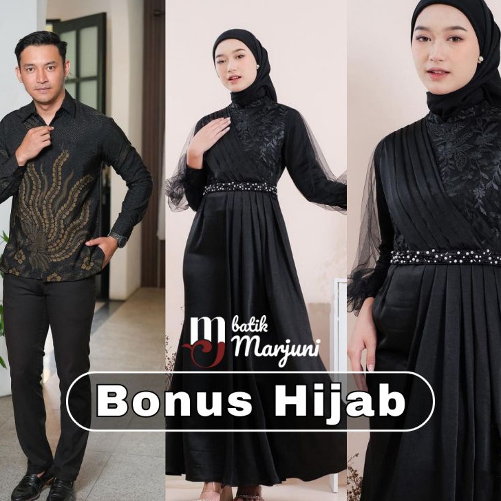 Promo Akhir Pekan ADA JUMBO Amara Dress Couple Kemeja Batik gamis busui Brokat kombinasi gamis muslim wanita gamis premium