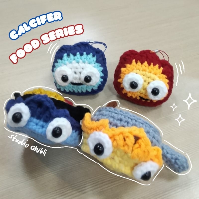 calcifer noodles // calcifer food series // calcifer ghibli keychain // calcifer keychain // couple 