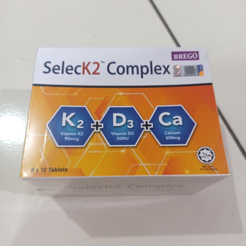 Brego Selec K2 Complex K2 D3 Calcium Isi 60 Tablet