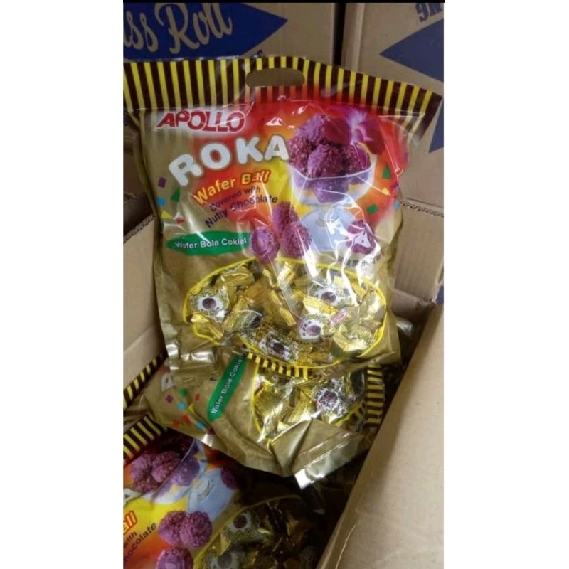 

APOLLO ROKA WAFER BOLA COKLAT ISI 70 PCS