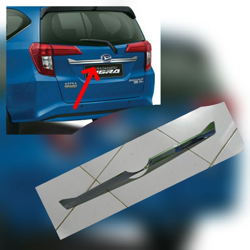 Lis list sigra Lis trunklid pintu belakang sigra original chrome