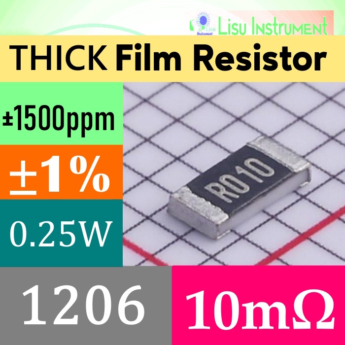 10mΩ 1206 ±1% Thick Film Resistor SMD Chip Resistor 0.01R R010