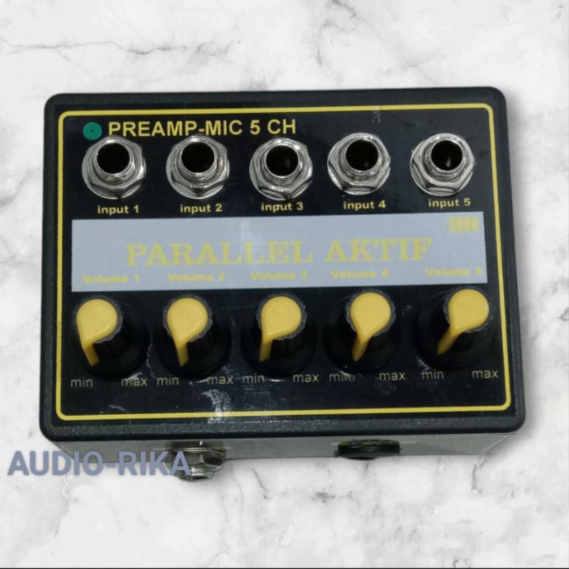 PENGUAT SUARA MIC DYNAMIC/PENAMBAH INPUT MIC/PARALLEL AKTIF 5 CHANEL/PREAMP-MIC 5CH