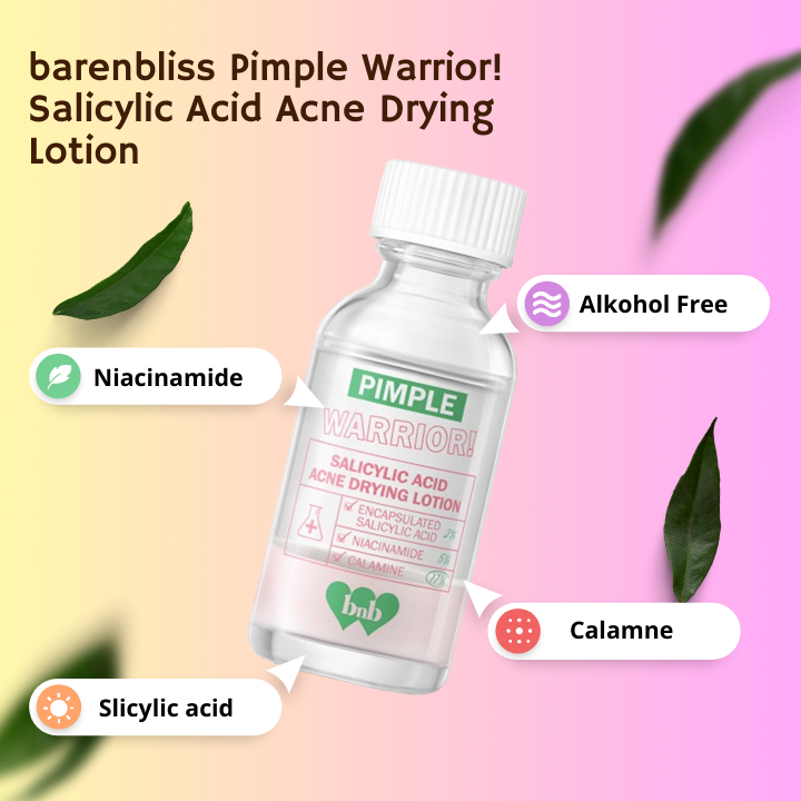 BNB Barenbliss Pimple Warrior Salicylic Acid Acne Drying Lotion - Solusi Obat Totol Jerawat 15/35g