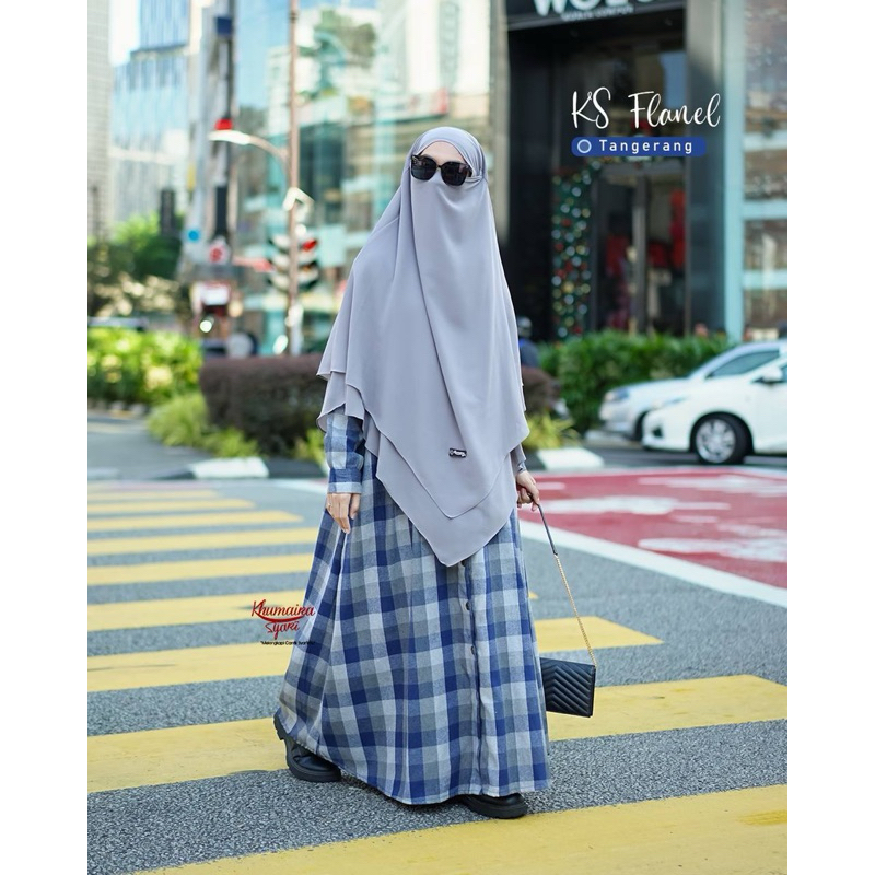 Tangerang/ KS Flanel Tangerang by Khumaira/ KS flanel/ outer Flanel/ Gamis Flanel