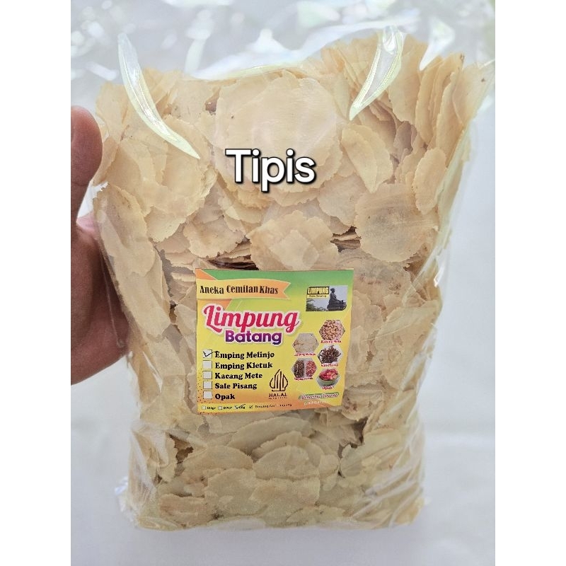 

Terlaris✅️Emping Super Tipis 1kg Asli Limpung