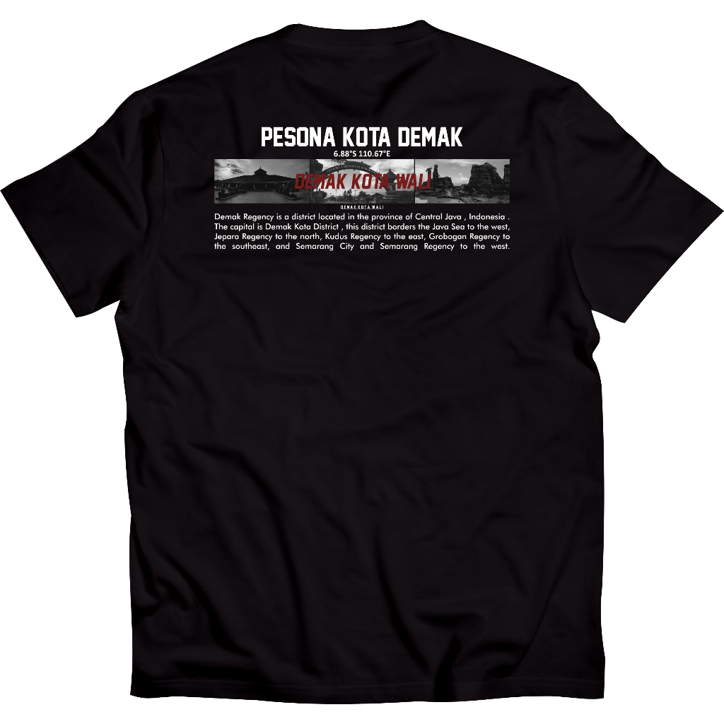 Kaos Pesona Kota Demak Tshirt Demak Kota Wali