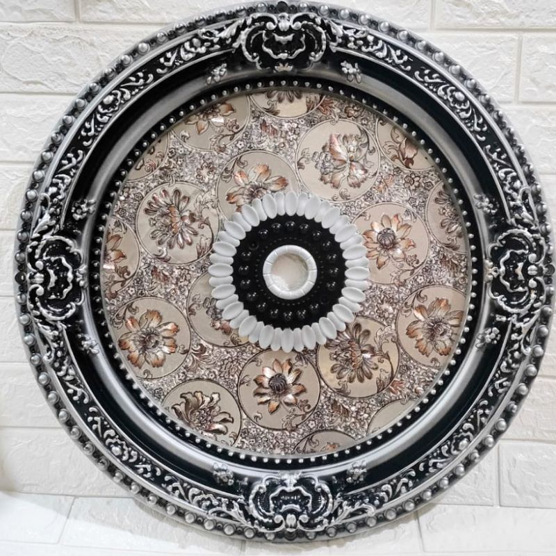 NEW Ornamen Lampu CeilingHiasan Plafon PVC 60 X 60 CM BULAT...