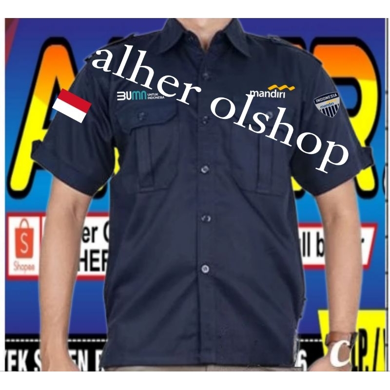 pendek kemeja Bank mandiri Baju bank mandiri seragam Bank mandiri pdh Bank mandiri pdl bank mandiri 