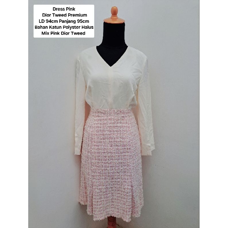 Dress Pink Dior Tweed Premium