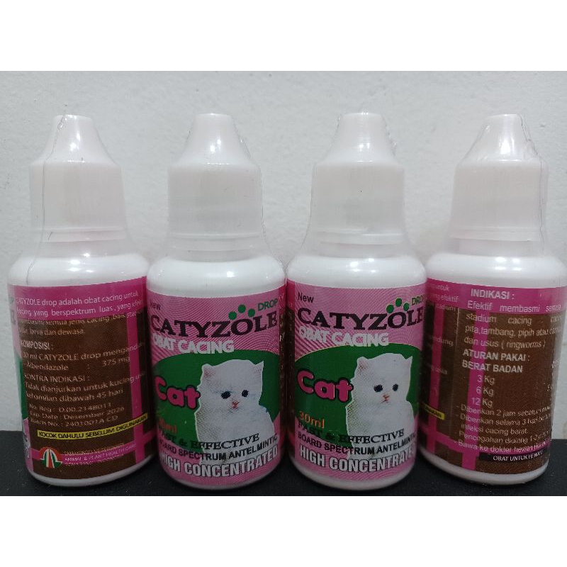 CATYZOLE CAT ~ Obat Cacing Kucing Original 30ml ~ Obat cacing hewan
