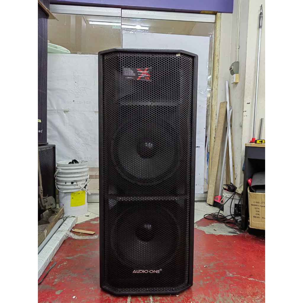 1BOX Speaker fullrange Audio One 215 Type DJ 215 AKTIF -SPEAKER DJ 215 Audio One Speaker Aktif Double 15 Inch AKTIF U.E.B- USB EQUALIZER BLUETOOTH