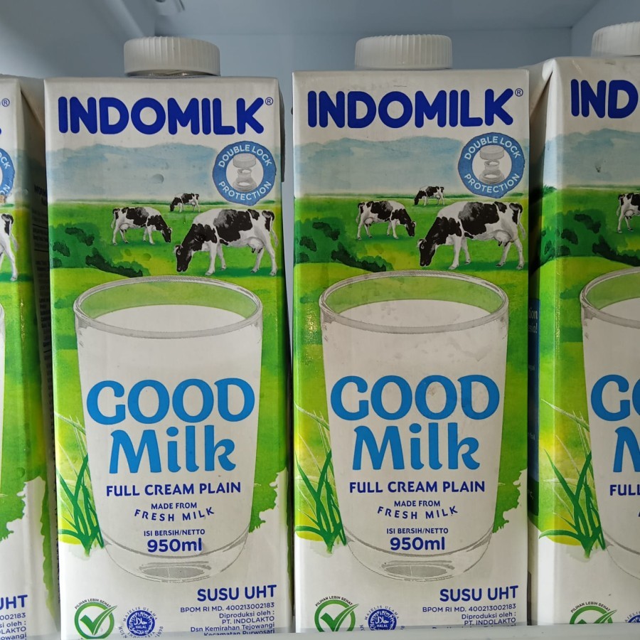 Susu Cair UHT Indomilk goodmilk Full Cream Plain Putih 950ml