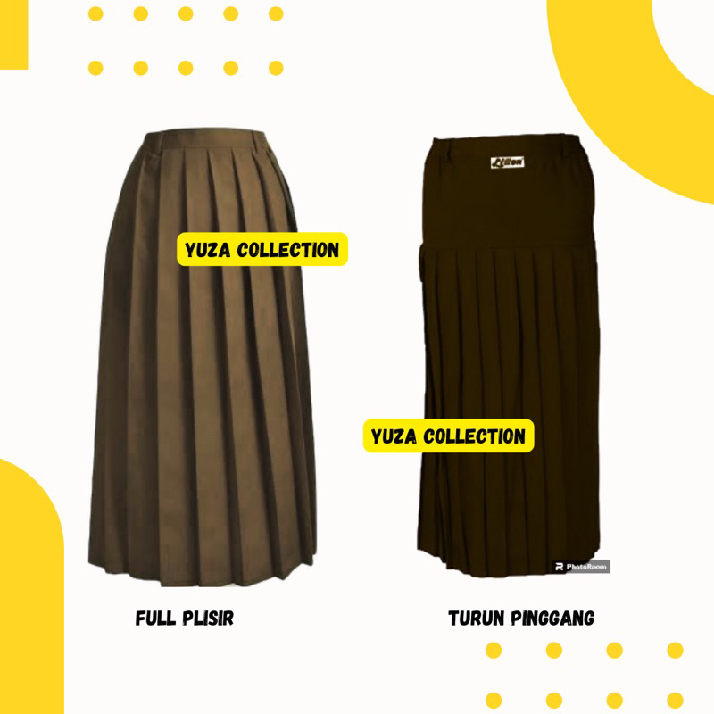 ￼SERAGAM ROK  SEKOLAH ROK PANJANG PRAMUKA COKLAT SD, SMP ,SMA REMPEL LIPIT TURUN PINGGANG, SERAGAM P