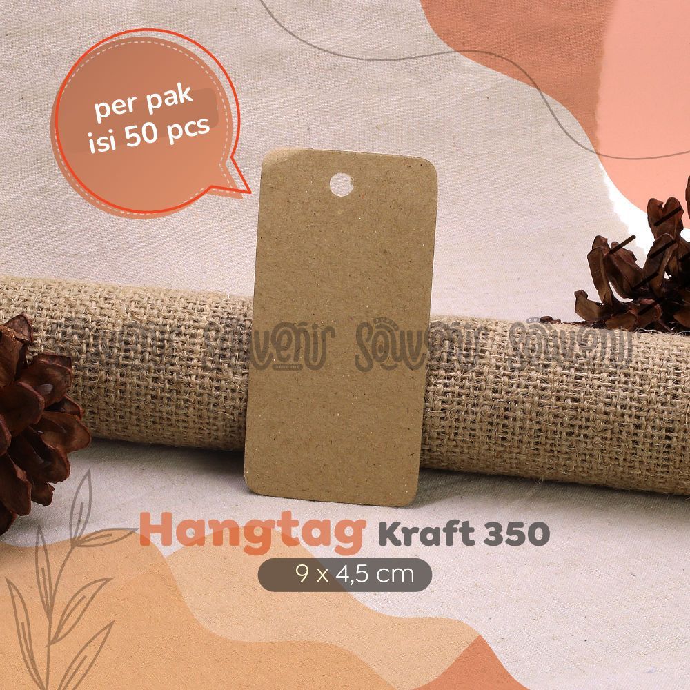 

[PER PAK ISI 50] Hangtag KOTAK Pricetag | Label Harga | Label Hijab | Label Baju | Tag Kraft Murah