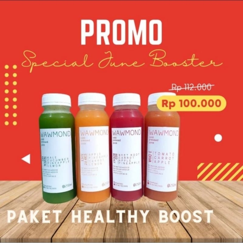 

Paket Healthy Boost Cold Pressed Juice for Immune Booster and High Vit C