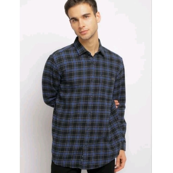 Kemeja Kotak Pria Original Lois KLL376
