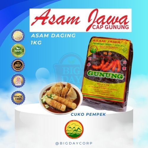 

ASAM JAWA 1Kg ASAM TANPA BIJI ASAM DAGING CAP GUNUNG LESS SEED TAMARIND EXPORT QUALITY