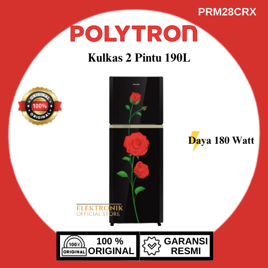 Polytron Kulkas 2 Pintu PRM-28CRX 240L/PRM-28CRX/PRM 28CRX/POLYTRON KULKAS 2 PINTU/POLYTRON KULKAS 2