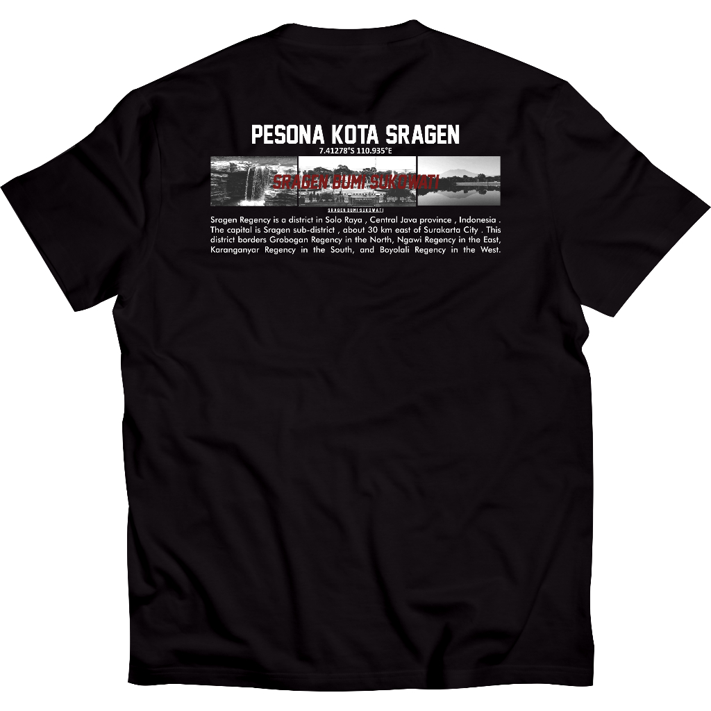 Kaos Pesona Kota Sragen Tshirt Sragen Bumi Sukowati