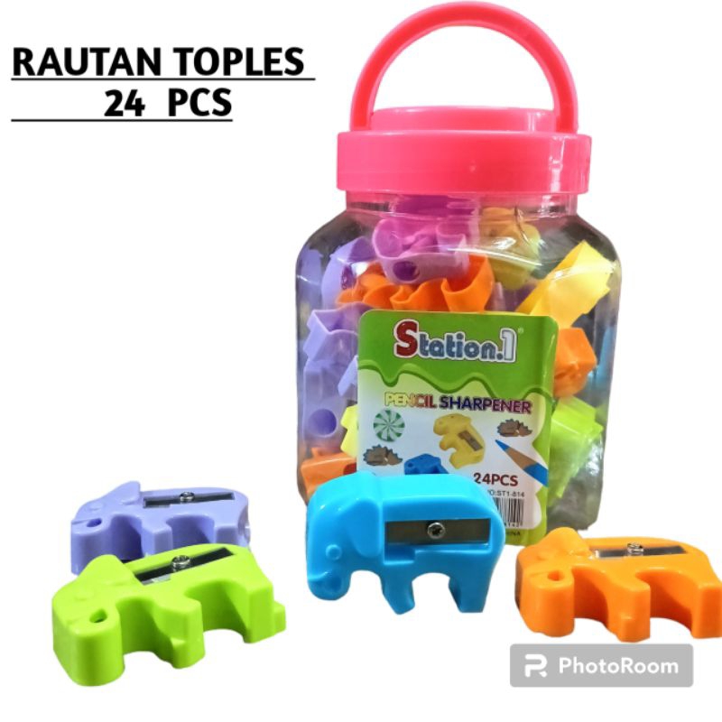 

Rautan Pensil Toples 24 Pcs / Sharpener / Serutan Kecil isi 24 Pcs