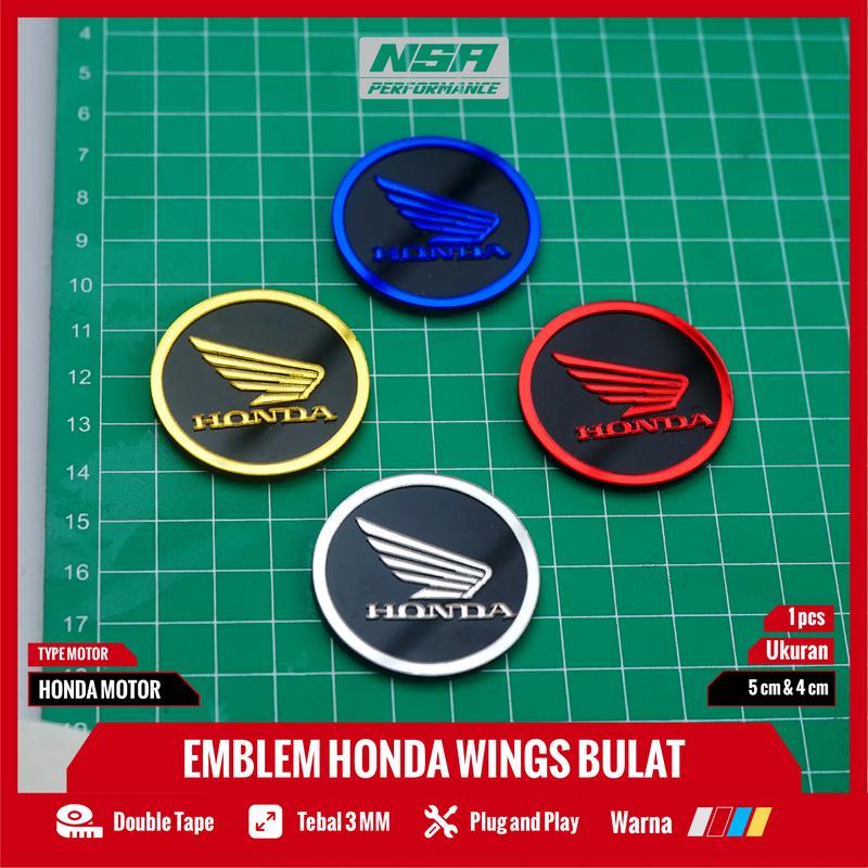 NSA Emblem Honda Stiker Honda TImbul 3D Honda Wings Logo Honda 2pcs Honda Wings Bulat Logo Cbr Honda