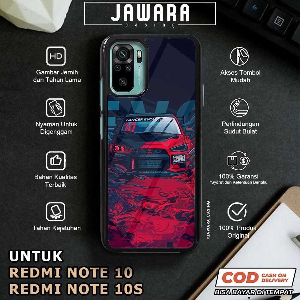 Case Redmi Note 10 Note 10s Casing Redmi Note 10 Note 10s [CARS] Premium Glossy Case Hp Redmi Jawara