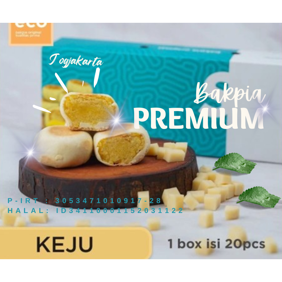 

Bakpia premium asli yogyakarta rasa keju 20pcs