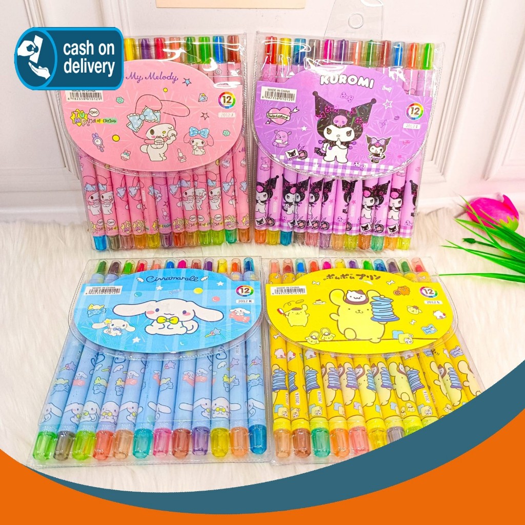 

KRAYON TWIST SANRIO ISI 12 PCS KR-1134 CRAYON BISA DIPUTAR LUKIS MEWARNAI GAMBAR ALAT TULIS KANTOR SEKOLAH MURAH TERMURAH COD