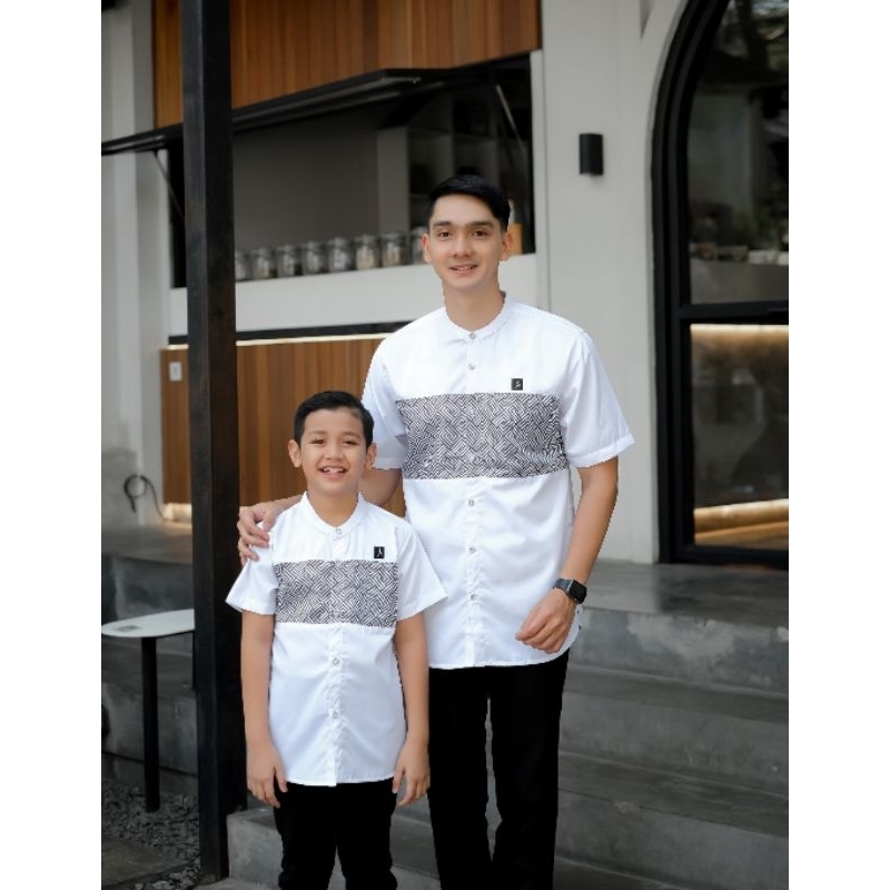 KEMEJA KOKO COUPLE MAFAZA SERIES - WHITE