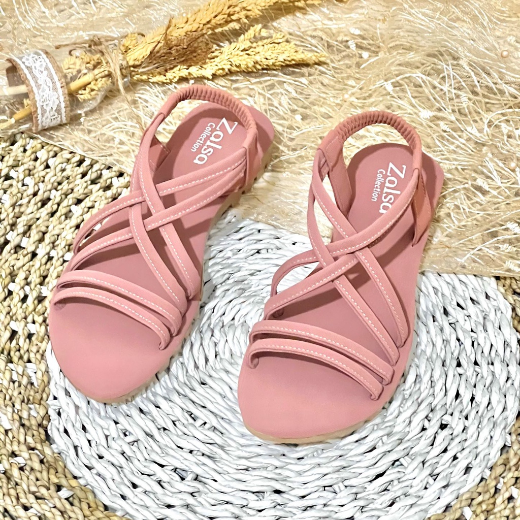 ZALSA  Sandal Flat MORIS Sol Tebal Wanita SBB 03