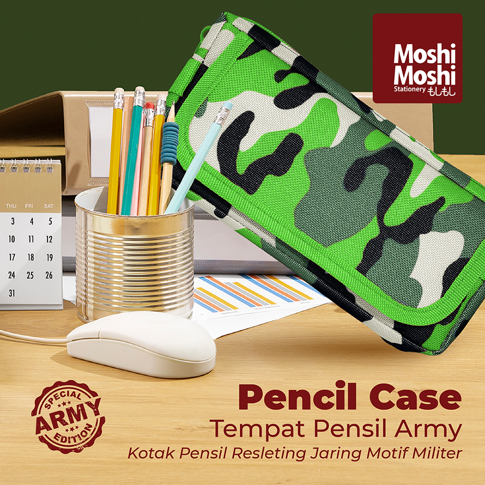 

Pencil Case Special Army Kotak Tempat Pensil Jaring Alat Tulis Kantor