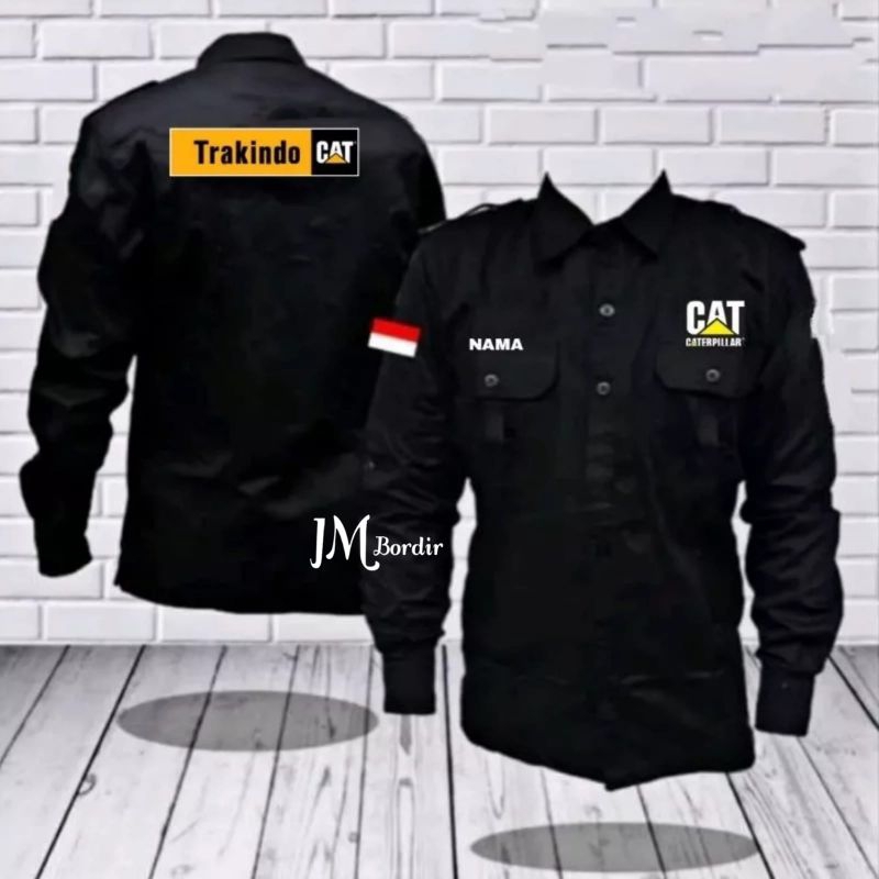KEMEJA CATERPILLAR BORDIR || KEMEJA CAT BORDIR || KEMEJA TRAKINDO CAT BORDIR || KEMEJA CATERPILLAR T