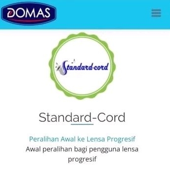 Lensa Progressive Domas Standard Supersin (lensa saja)