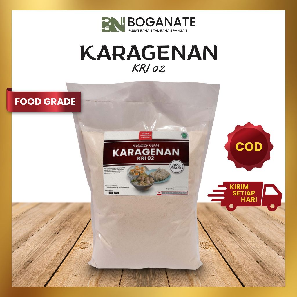 

Karagenan KRI02 Food Grade 500gr (Kappa | Semi Refine | Modified) / Pengenyal & Penstabil Bakso, Siomay, Pempek dll