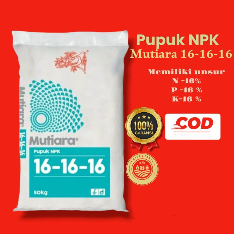 PUPUK NPK 16-16-16 MUTIARA MEROKE KEMASAN 50 KG