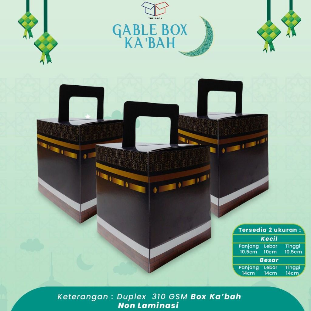 

Gable box Ka'bah | Gabel box bermotif Ka'bah | Hampers Lebaran