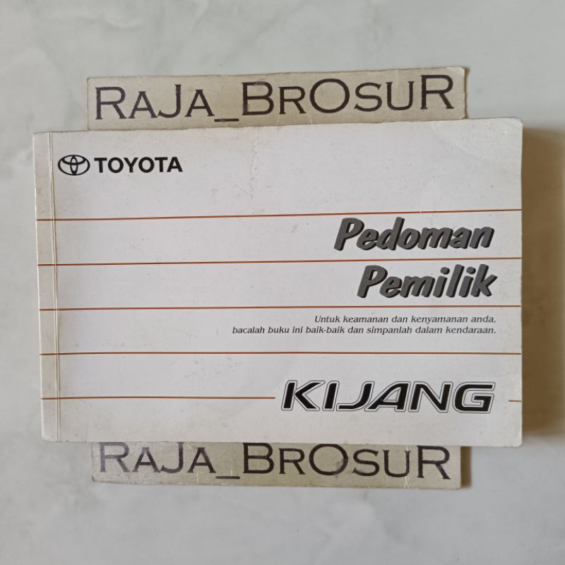 Buku pedoman pemilik Manual book Toyota Kijang Kapsul Pick Up PickUp KF60R 1996-2000