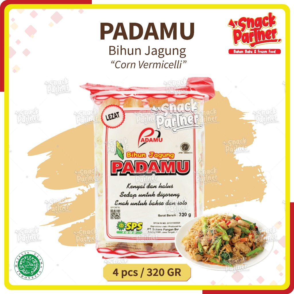 

PADAMU - BIHUN JAGUNG 4 PCS / 320 GR - Mi Mie Corn Vermicelli Noodle Sohun Soun