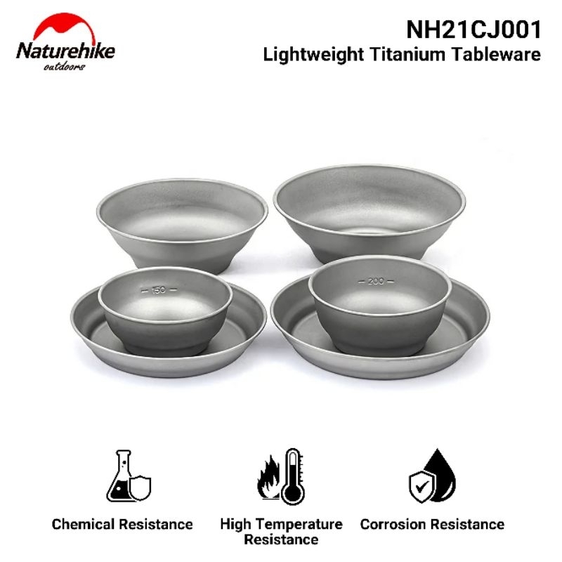 PIRING MANGKOK MAKAN BOWL PLATE TITANIUM NATUREHIKE NH21CJ001 ULTRALIGHT LIGHTWEIGHT CAMPING HIKING 
