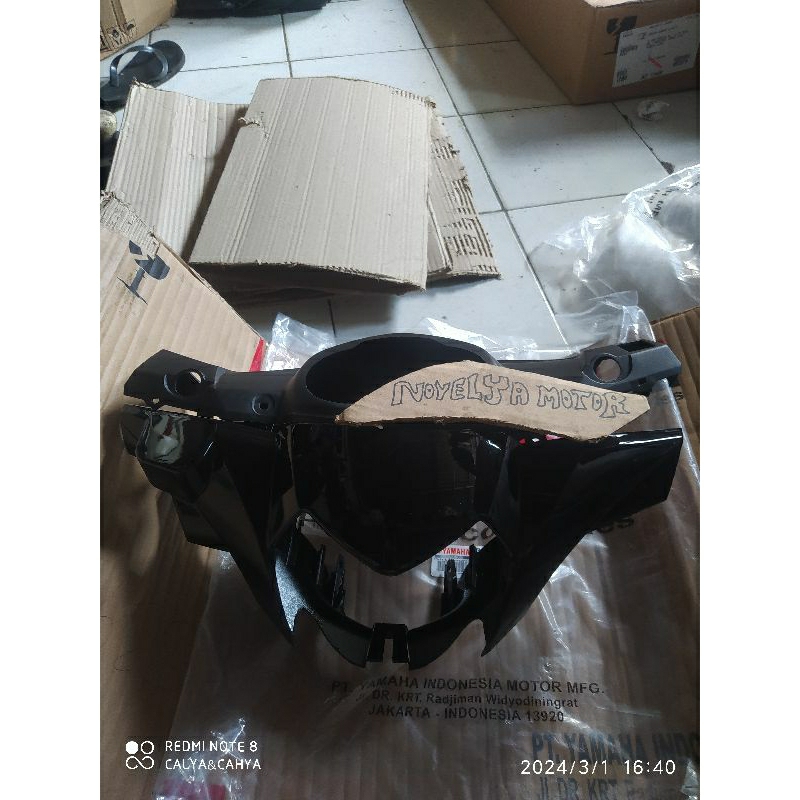 COVER LAMPU STANG SET BATOK DEPAN BELAKANG VEGA FORCE FORCE FI HITAM ORI YAMAHA 1FD