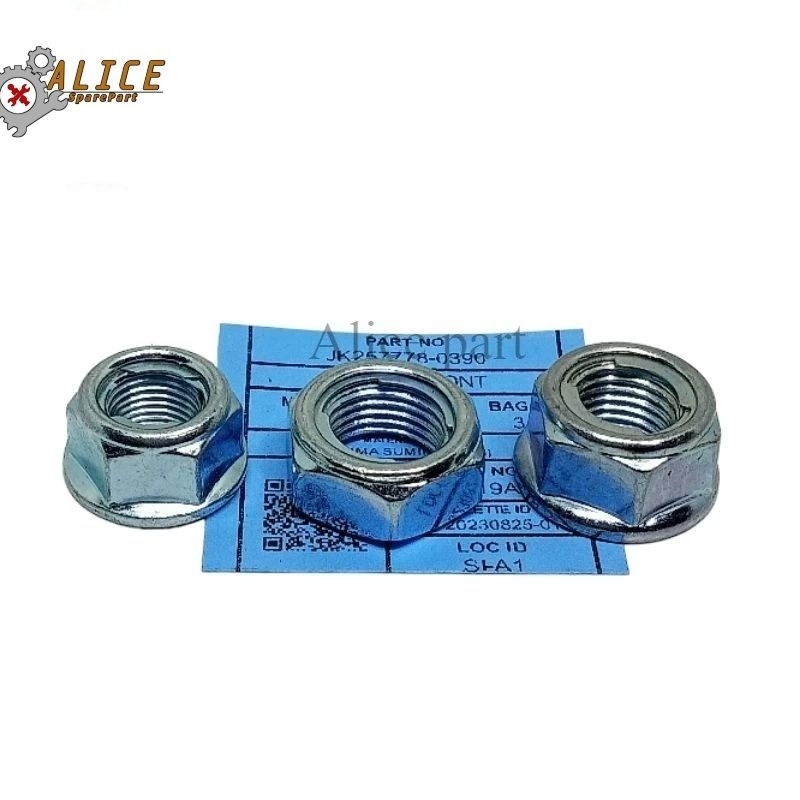 NUTS FLANGE LOCK MUR RODA DEPAN DAN BELAKANG M12 , M14 MUR RODA HONDA MATIC BAUT KUNCI 17  19  24
