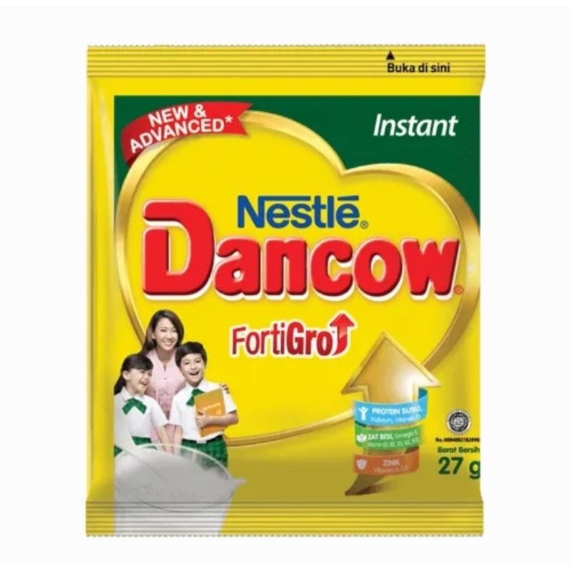 

Dancow Fortigro Susu Bubuk Renceng Coklat dan Putih isi 10 Sachet