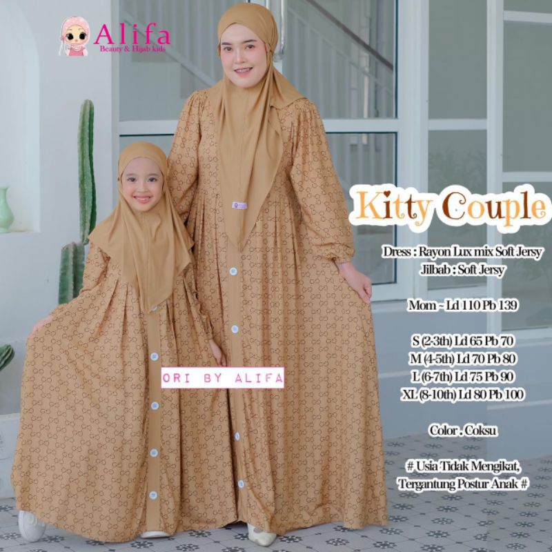 NHS ~ ALIFA ~ SET GAMIS COUPLE IBU & ANAK ~ GAMIS FREE JILBAB ~ GAMIS SYARI ~ GAMIS COUPLE ~ ORI SOL