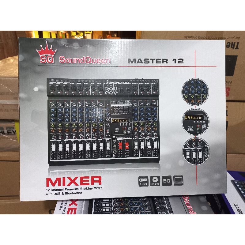 Mixer Soundqueen 12chanel Tipe Master 12 original harcase koper