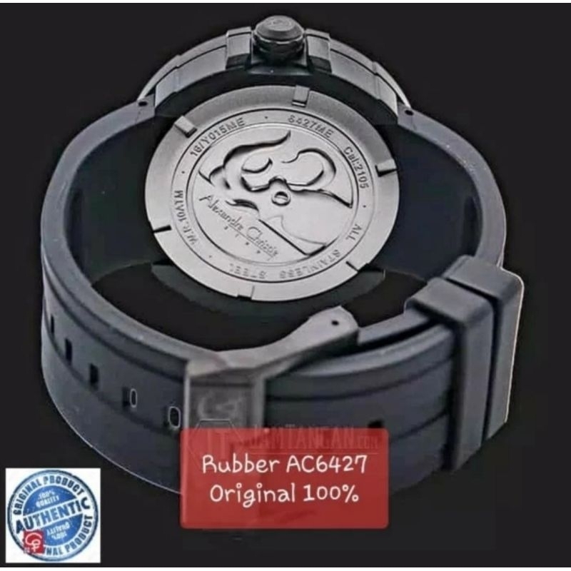 STRAP JAM TANGAN TALI JAM TANGAN KARET AC 6427 RUBBER AC 6427 ORIGINAL