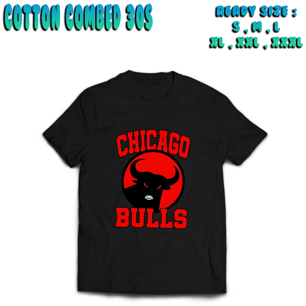 T-shirt  Distro Chicago Bulls Banteng PDIP | Kaos Parodi Plesetan - Kaos Banteng - Kaos Pria - Kaos 