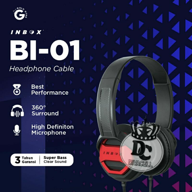 headphone GAMING INBOX BL-01