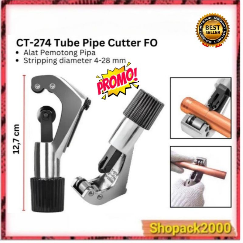 

CT-274 Tube Pipe Cutter FO 4-28mm |CT274 Alat Pemotong Pipa Temaga AC